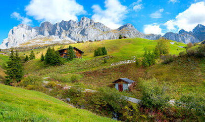 Berglandschaft im Prättigau, Graubünden, Schweiz