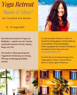 Yoga Retreat Tessin, 12.-15. August 2027, flyer
