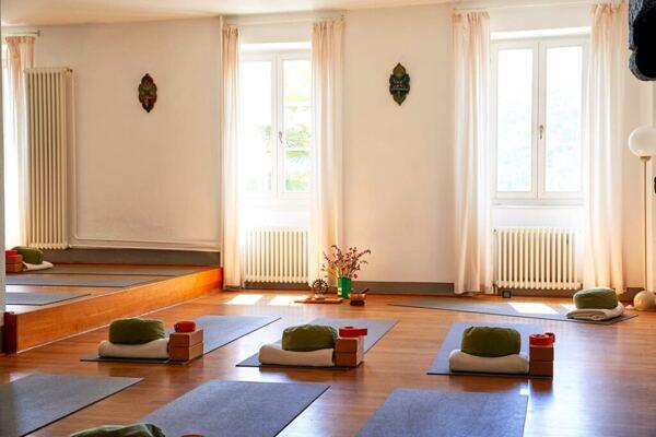 Yogasaal im Retreatort Casa Santa Stefano, Tessin